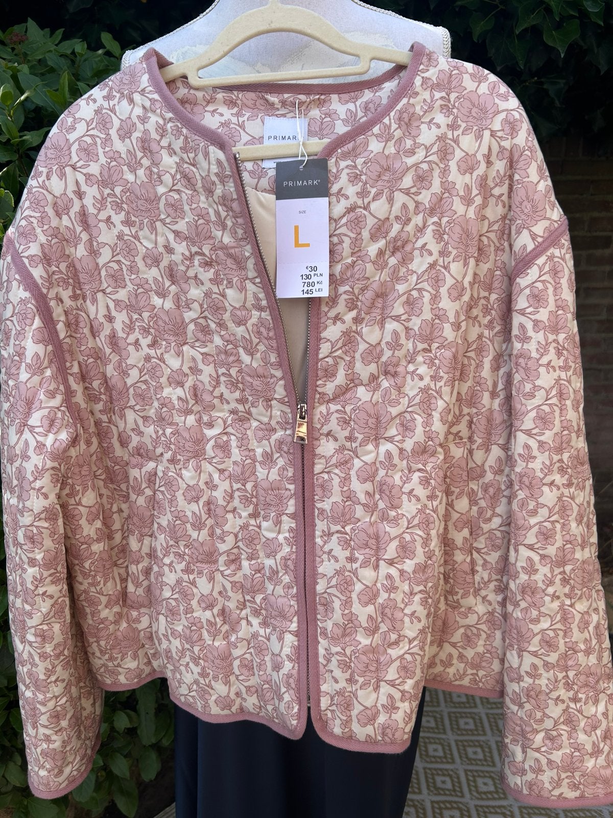 NIEUW Jasje, doorgestikt, met rits, Beige, Maat 42/44 (L), Nieuw, Ophalen of Verzenden
