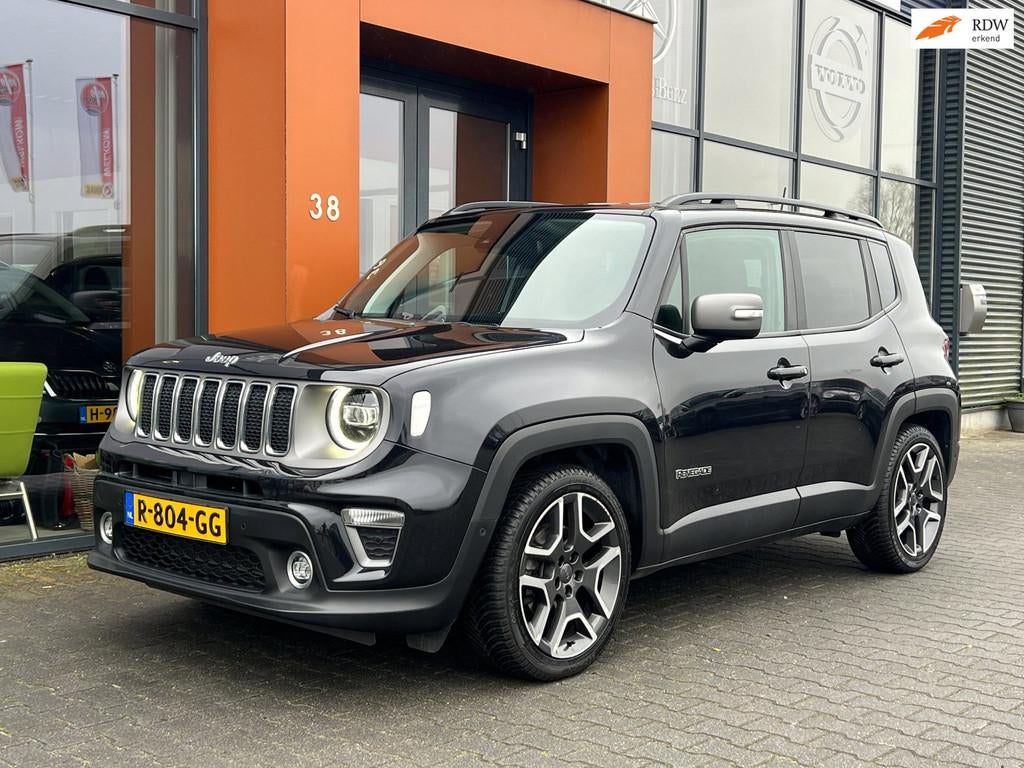 Jeep Renegade 1.3T AUT.|Carplay|Navi|Stoel+Stuurverw.|cruise, Automatische klimaatregeling, Gebruikt, 4 cilinders, Zwart