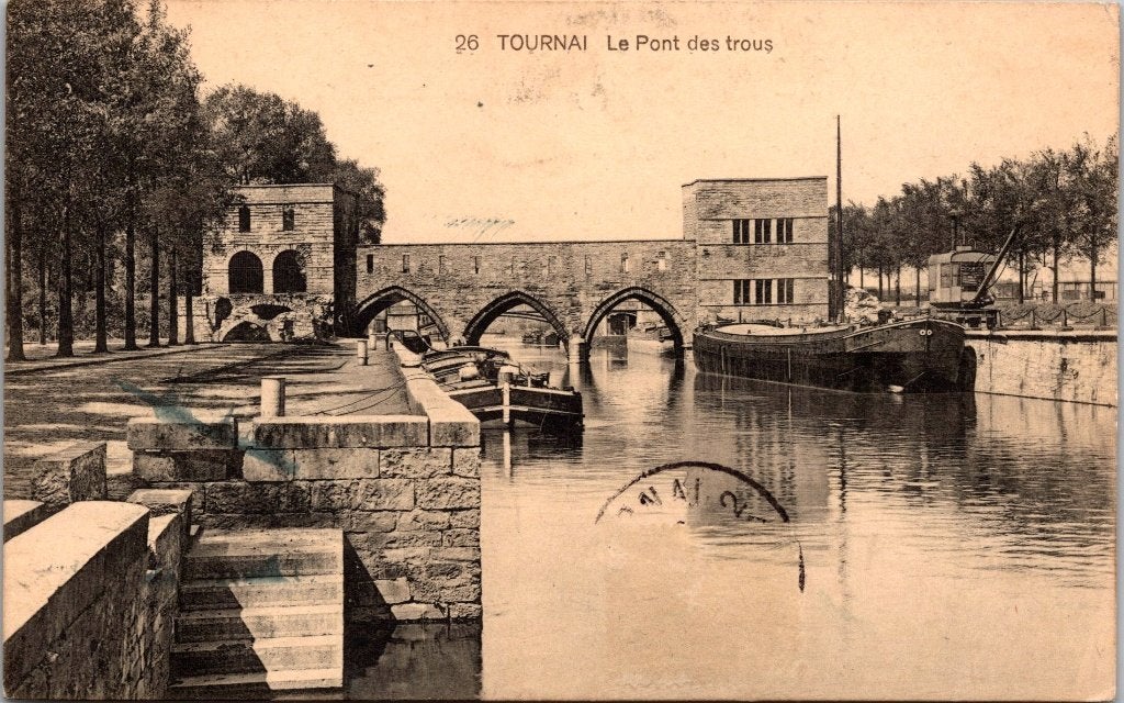 Tournai Doornik België - 9 antieke postkaarten Carte Postale, Ophalen of Verzenden, Voor 1920, Gelopen, Henegouwen