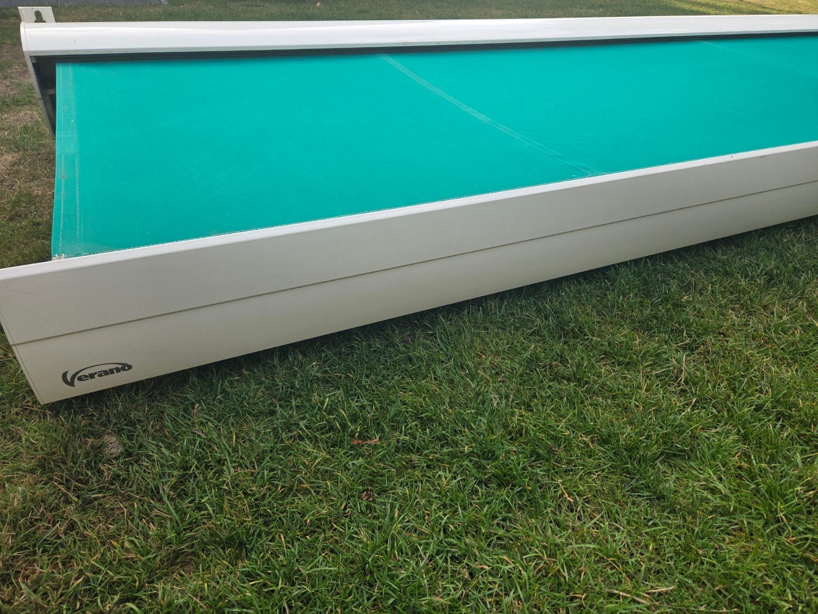 Breed 4 meter Elektrisch zonnescherm cassette luifel, Tuin en Terras, Elektrisch, Ophalen of Verzenden, Zo goed als nieuw, 250 cm tot 450 cm