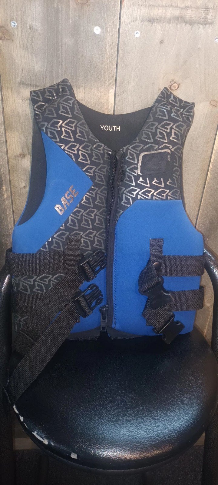 BASE neopreen skivest / Reddingsvest Jeugd - Blauw/Zwart, Ophalen, Gebruikt
