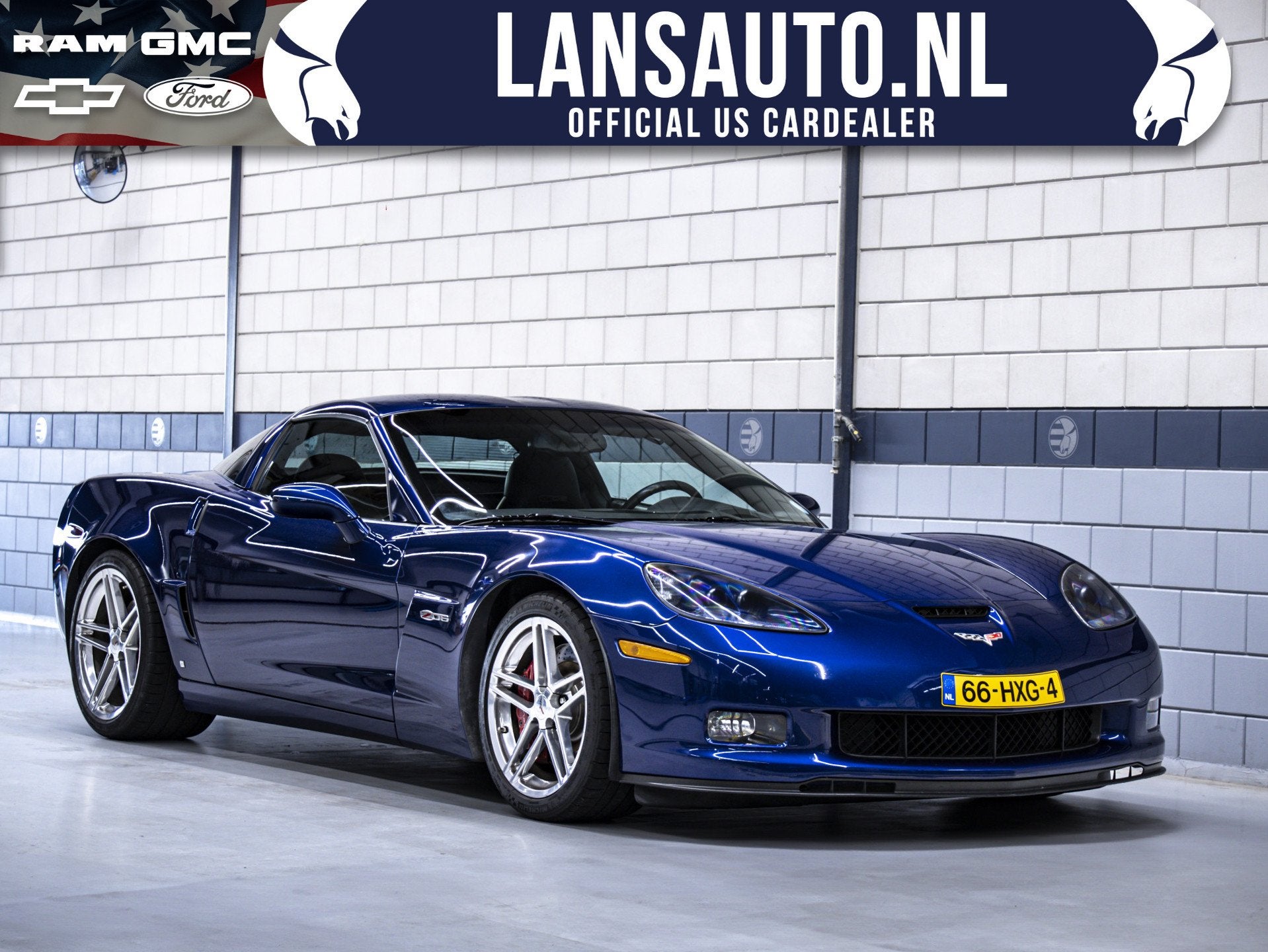 Chevrolet Corvette Z06 7.0L V8 1e Eigenaar in NL (bj 2006), Auto's, Lederen bekleding, Gebruikt, 1350 kg, Blauw