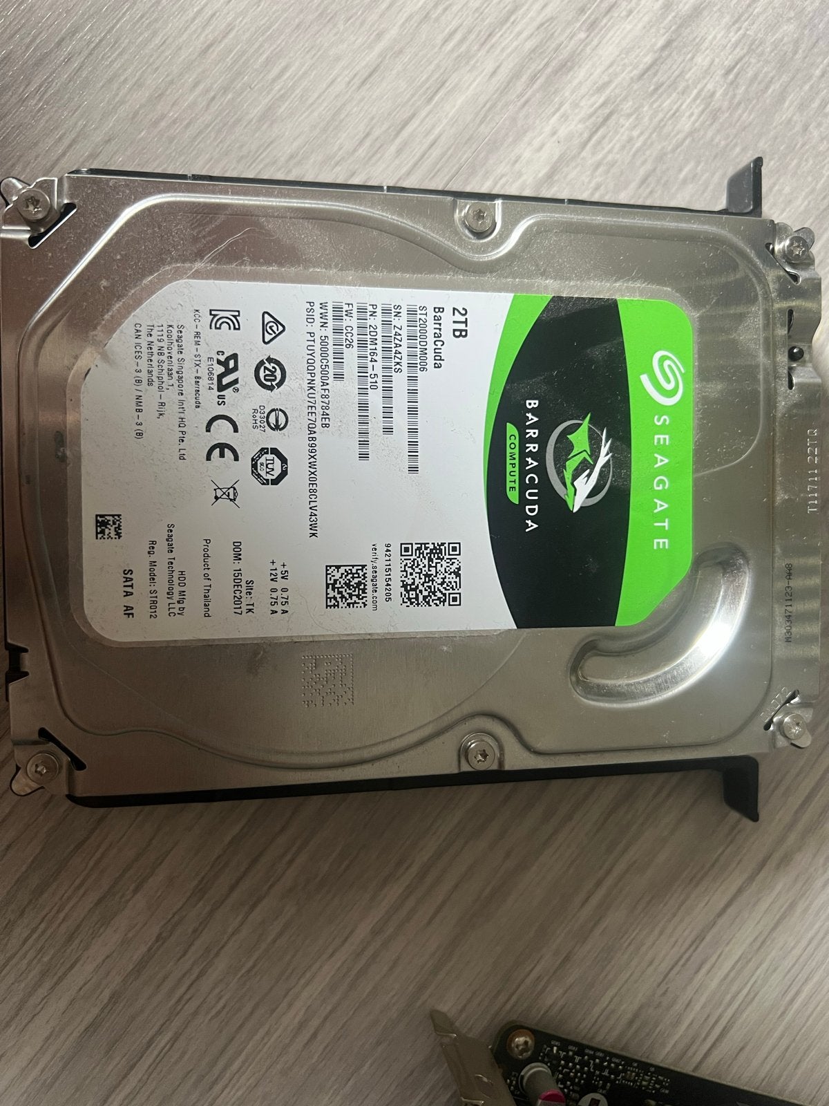 Seagate Barracuda 2TB HDD - SATA AF, Computers en Software, Harde schijven, Gebruikt, Server, Intern, HDD, SATA, Ophalen of Verzenden