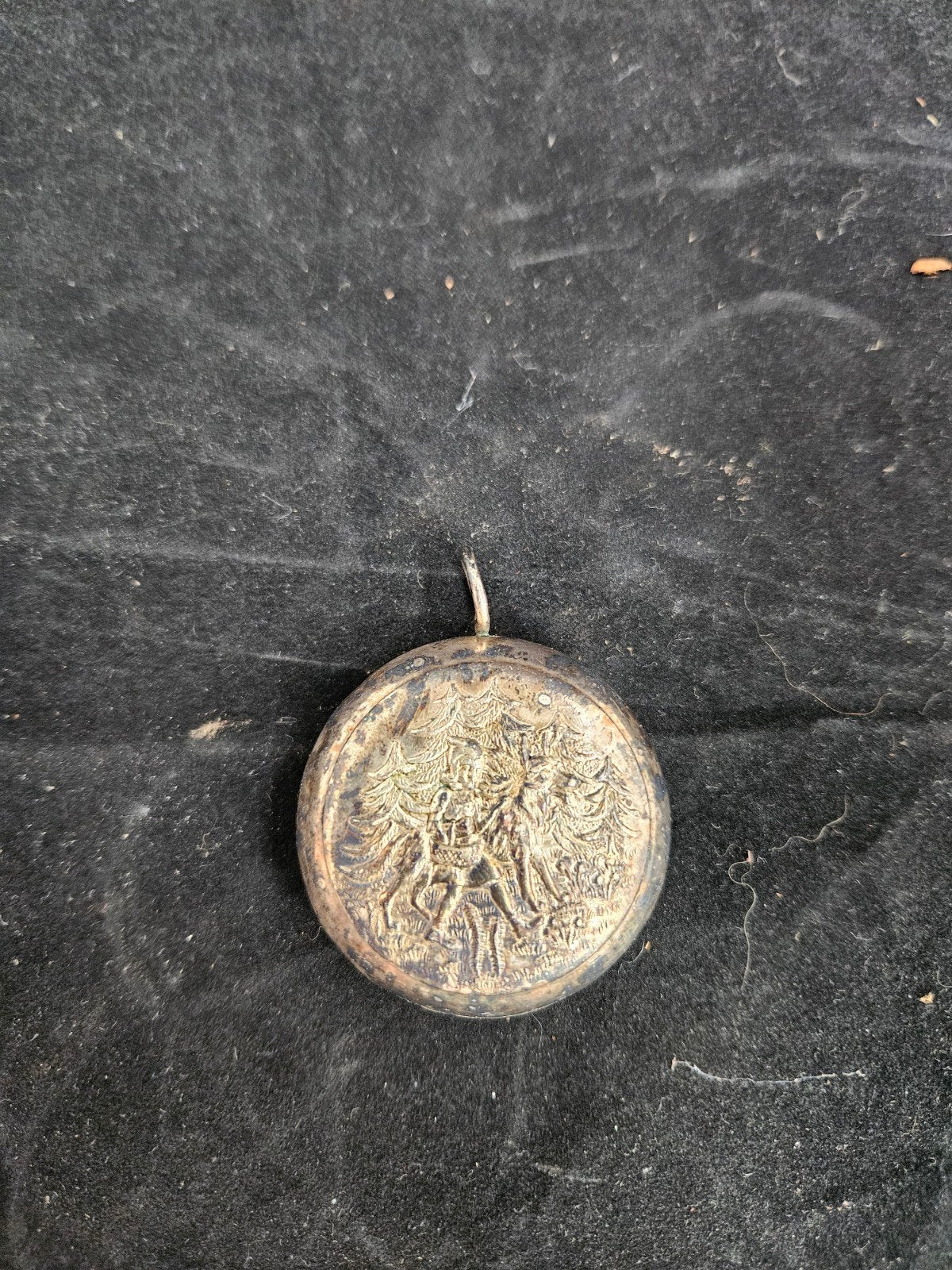 Vintage Verzilverde Spar Rammelaar – Jaren 50/60 (Roodkapje), Ophalen of Verzenden, Gebruikt