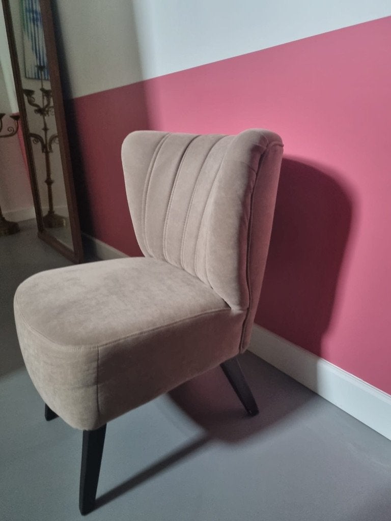 Mooi vintage cocktailstoeltje, Ophalen, Hout, Gebruikt, Overige kleuren