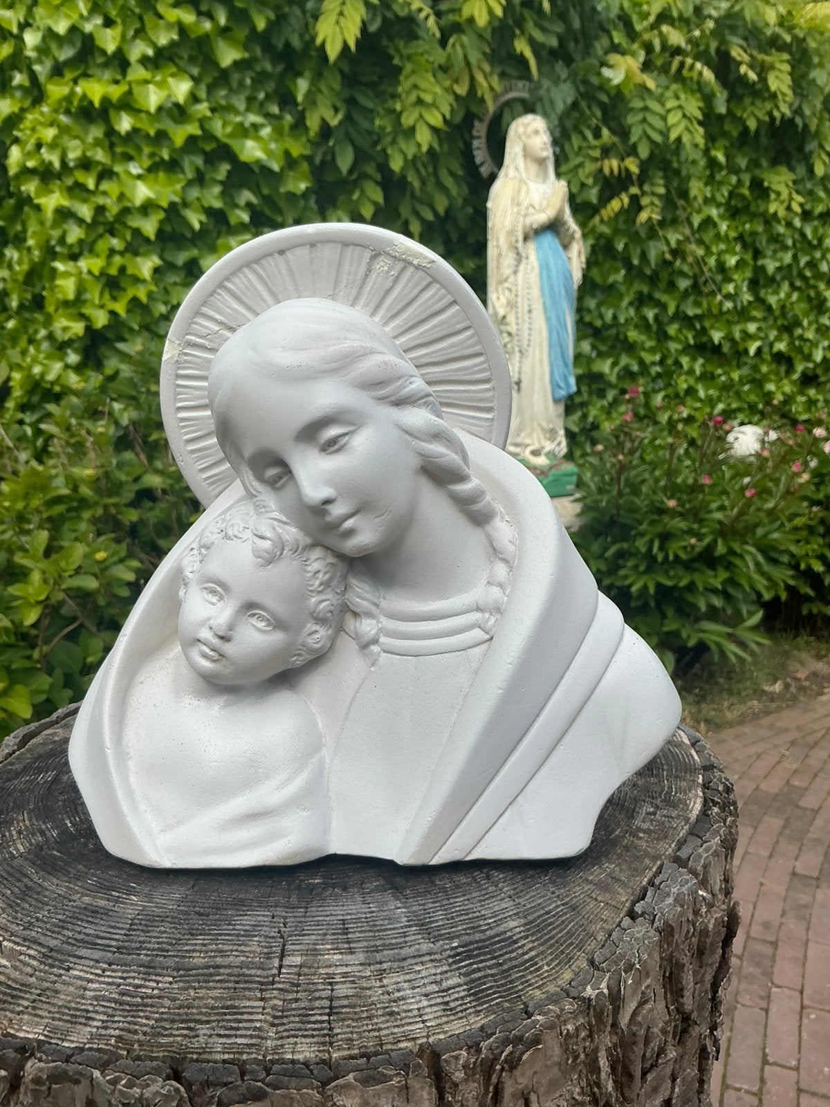 Mooi borstbeeld ❤️ Maria met kindje, Antiek en Kunst, Ophalen of Verzenden