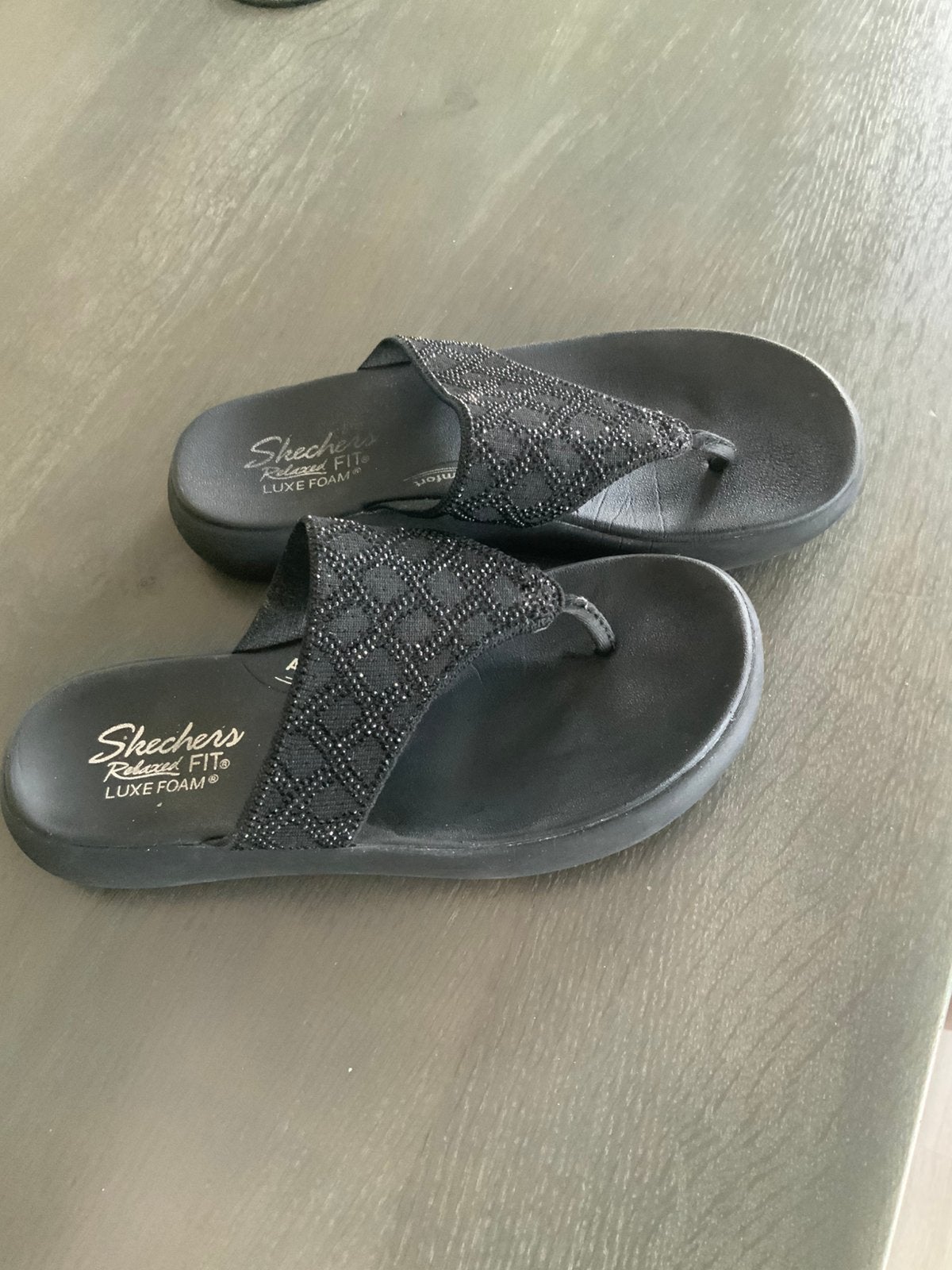 Zwarte SKECHERS slippers mt 38 klein prijsje, Ophalen of Verzenden, Gedragen