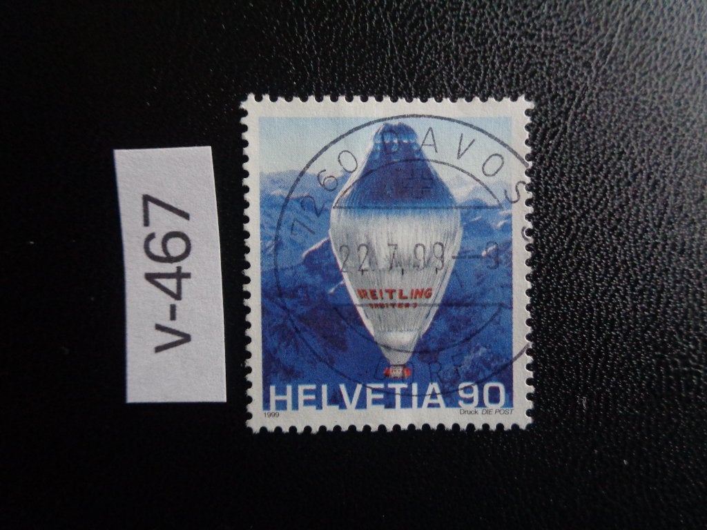 zwitserland - rond de wereld in een luchtballon 1999 (v-467), Postzegels en Munten, Ophalen of Verzenden, Gestempeld