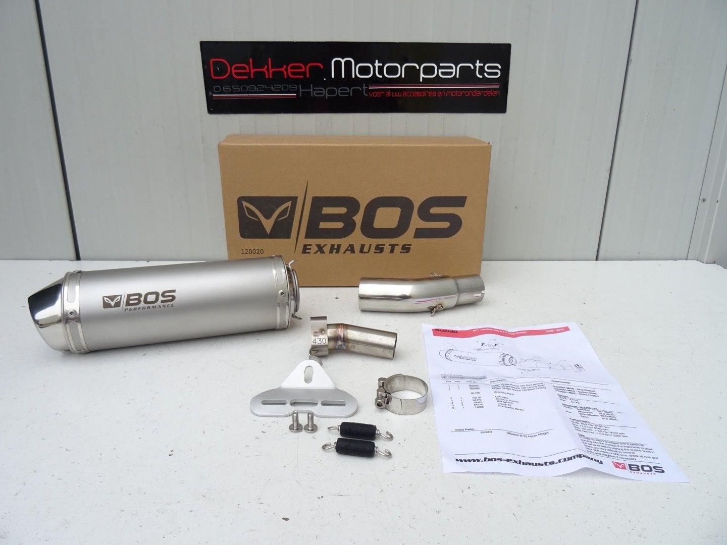 Bos Exhausts Sport Uitlaat Demper Suzuki Gladius 650 2009 >, Motoren, -, -, Nieuw, Ophalen of Verzenden
