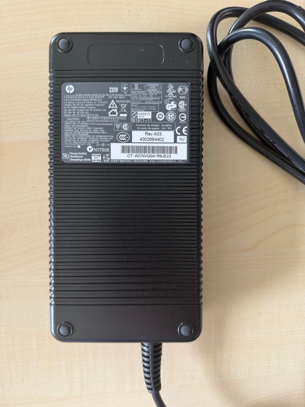 HP 230W Laptop Oplader - Origineel en Nieuw, Ophalen of Verzenden, Nieuw
