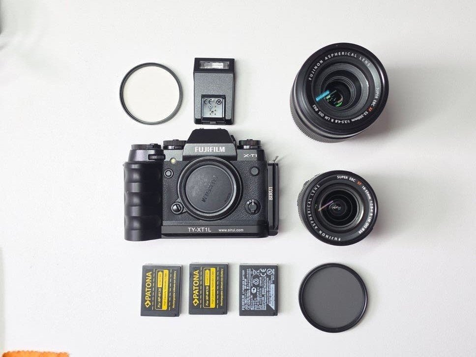 Fujifilm X-T1 met 18-55mm en 55-200mm lenzen, Fujifilm, Beeldstabilisatie, Ophalen of Verzenden, Zo goed als nieuw