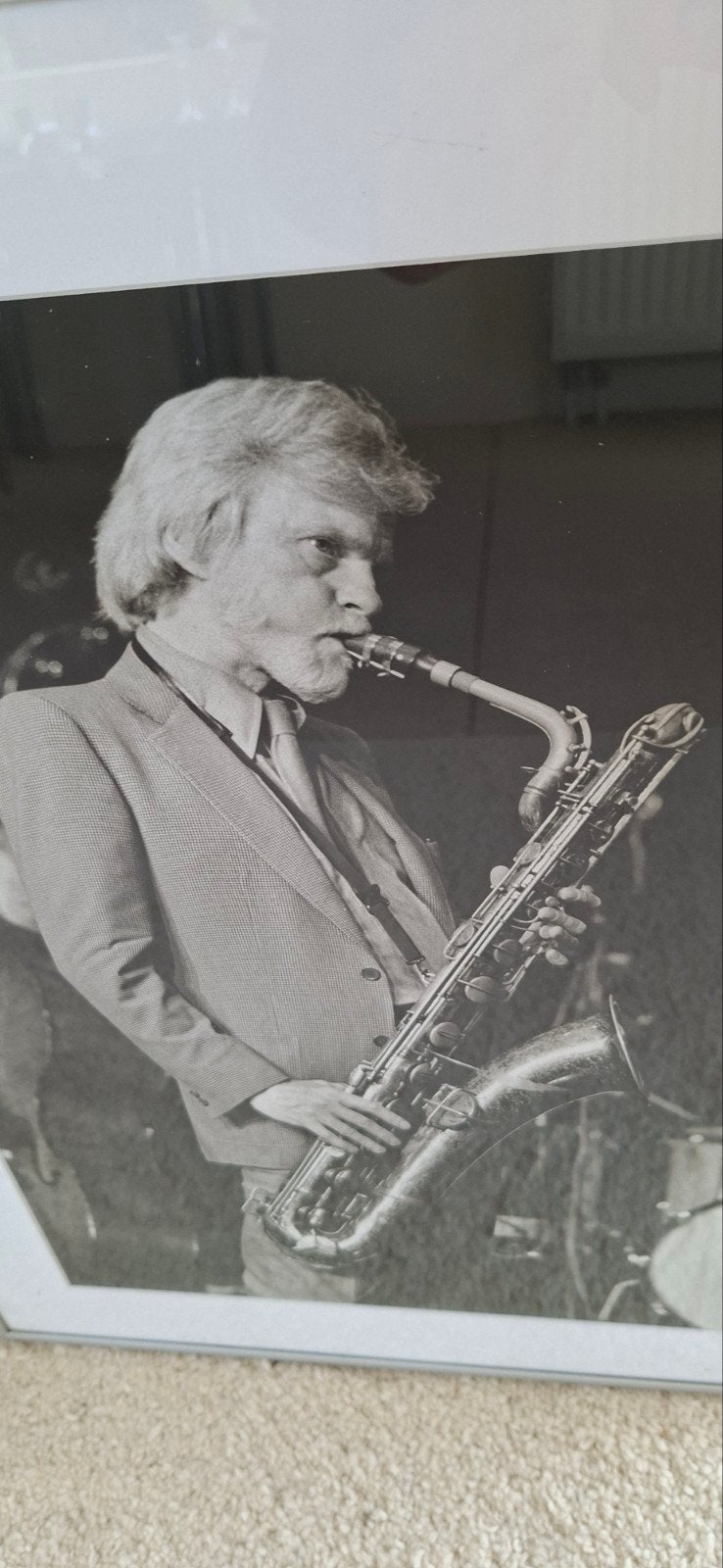 Zwart-wit foto's van jazzmuzikanten (3 stuks), Antiek en Kunst, Ophalen, Foto, Fotografie, Ingelijst