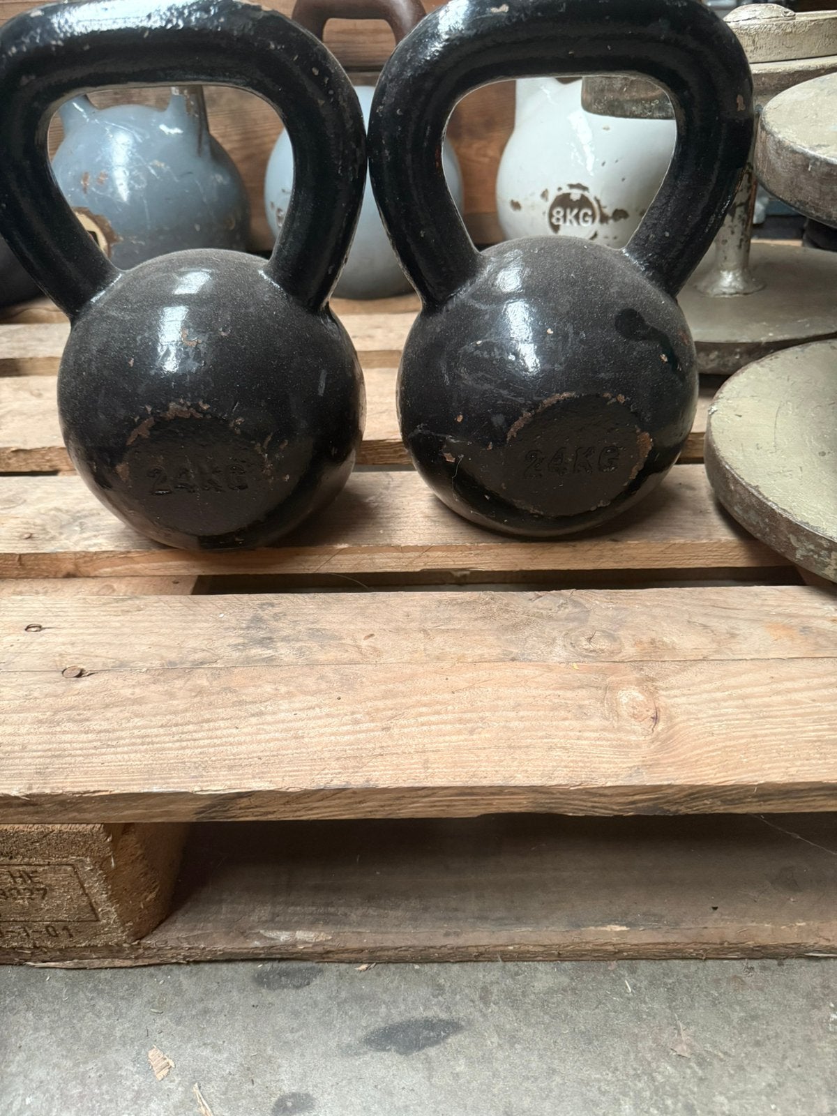 Kettlebell set 24kg, Sport en Fitness, Ophalen, Zo goed als nieuw, Kettlebell