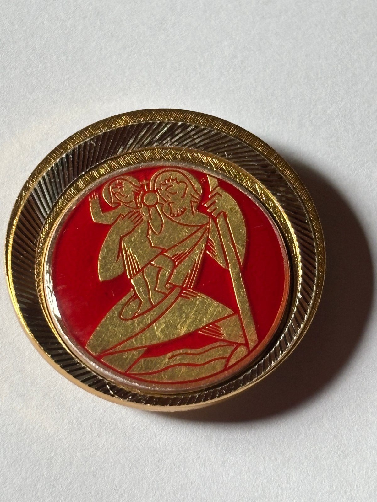 Vintage Sint Christoffel magnetische auto plaquette, Verzenden, Nieuw