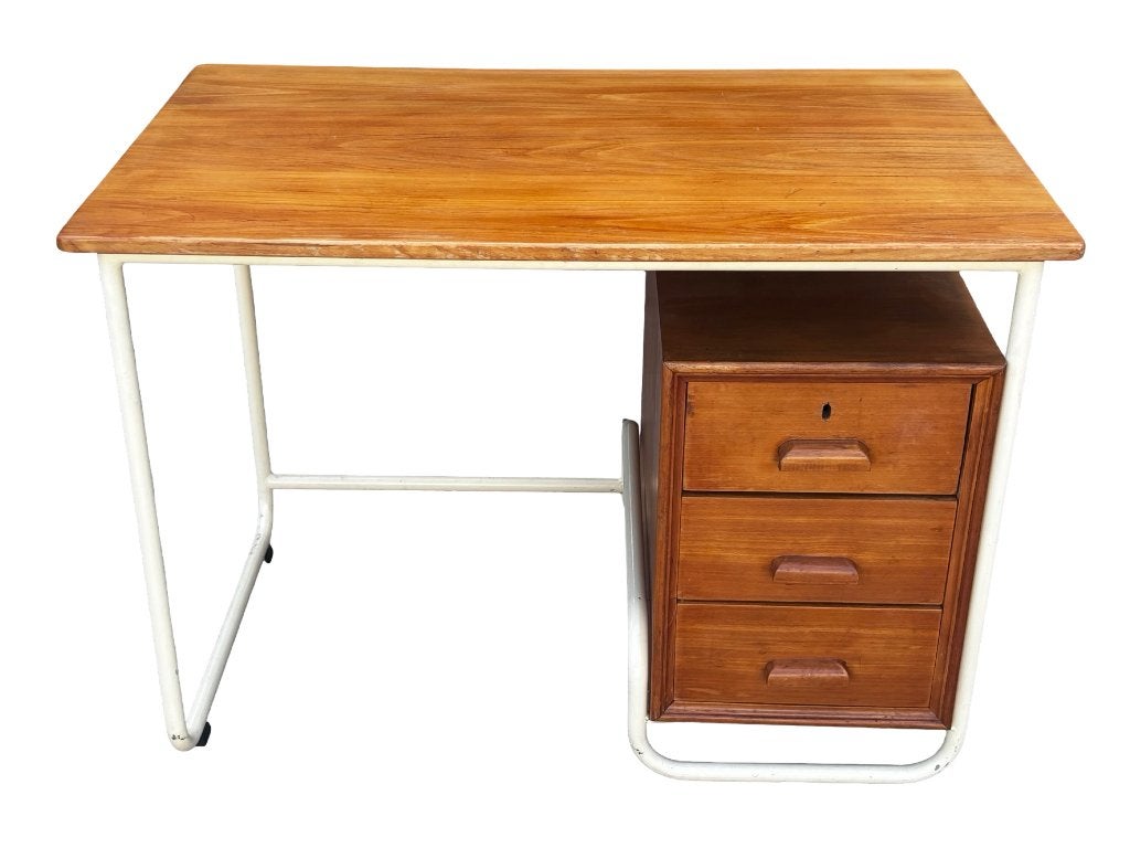 Vintage Industrieel Design Bureau Desk Bauhaus stijl 50's, Ophalen, Vintage bureau, Vintage bureau, Vintage bureau