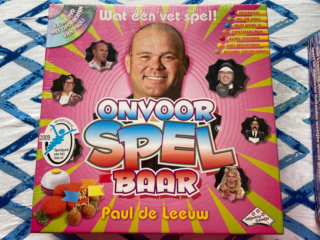 Nieuw: OnvoorSPELbaar Paul de Leeuw Bordspelals, Drie of vier spelers, Ophalen of Verzenden, Zo goed als nieuw