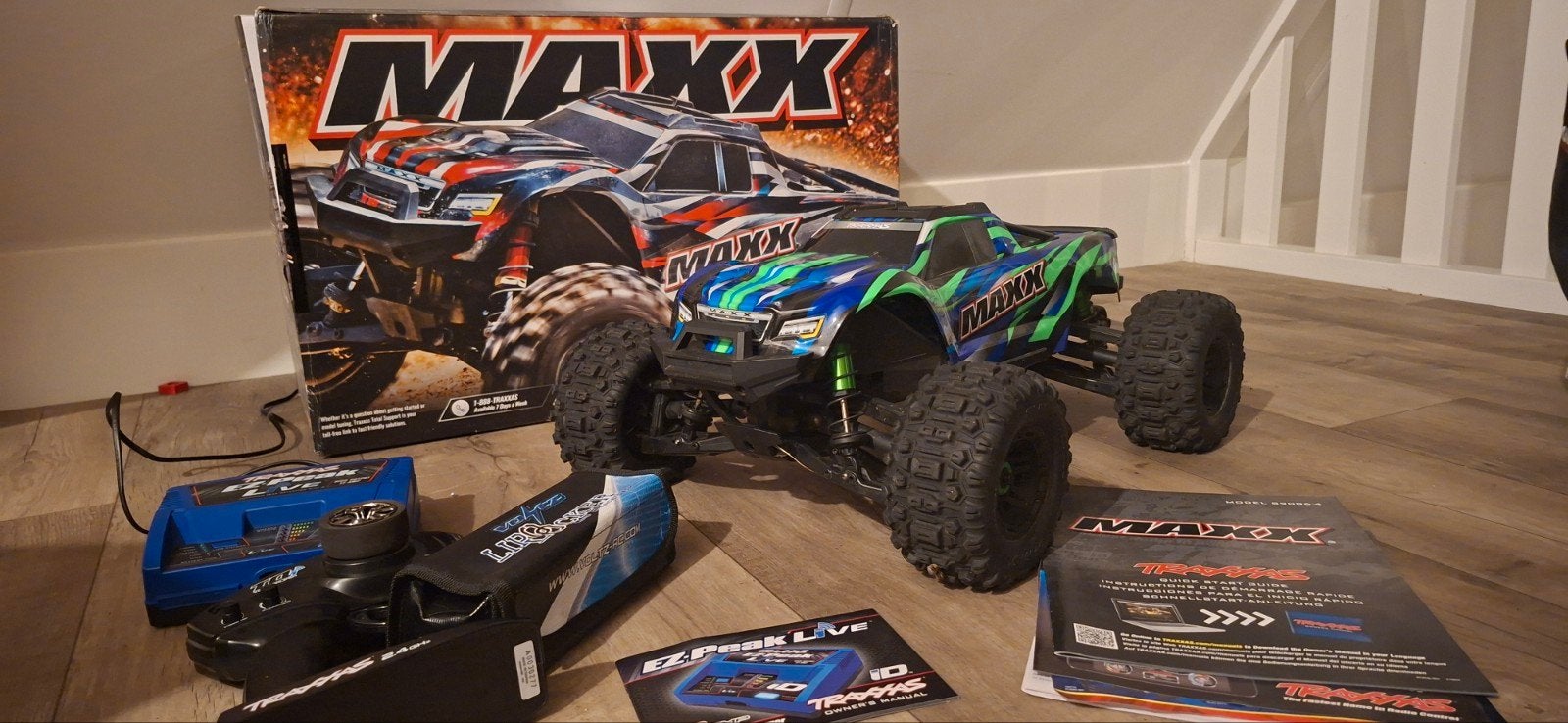 Traxxas Maxx 4S RC auto 60+ mph Widemaxx, Ophalen of Verzenden, Gebruikt