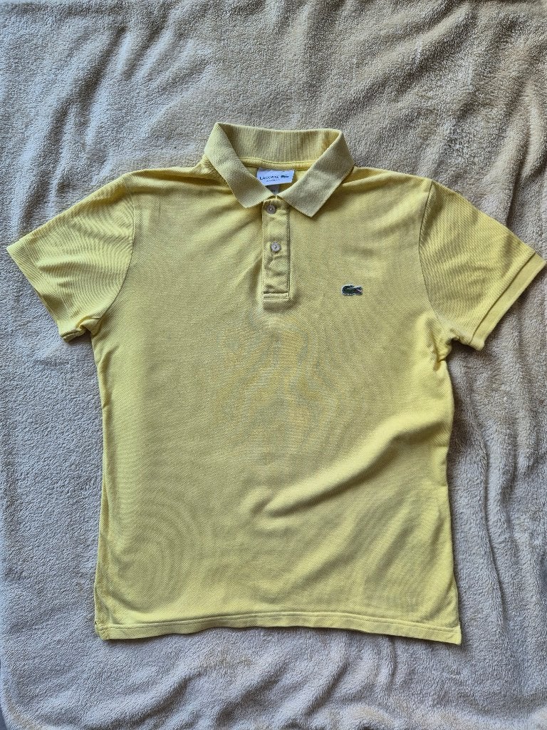 Geel Lacoste polo shirt Maat S, Lacoste, Geel, Ophalen of Verzenden, Zo goed als nieuw