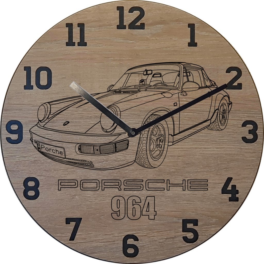 Themaklok met een Porche 964 als thema, Ophalen of Verzenden, Nieuw, Wandklok
