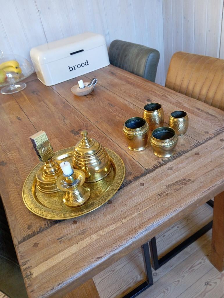 Vintage/antiek koperen rookstel, Ophalen of Verzenden