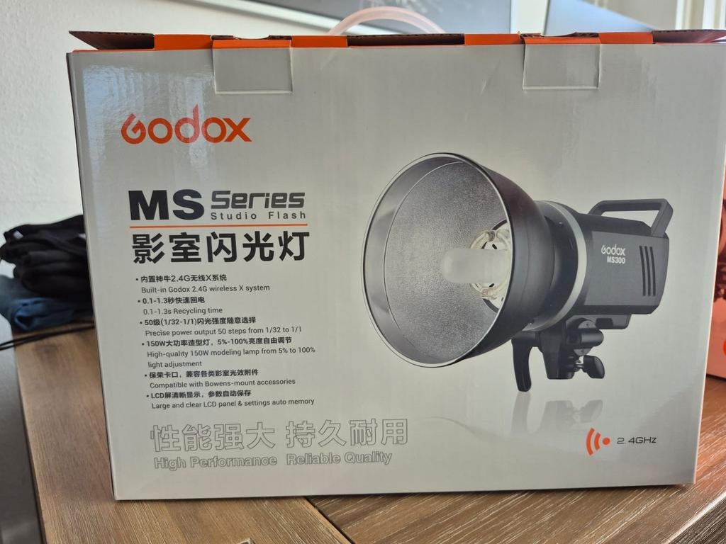 Godox Flitsset - Studioflitser MS300, Audio, Tv en Foto, Fotografie | Flitsers, Zo goed als nieuw, Overige merken, Ophalen