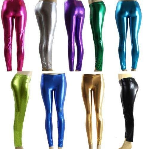 Legging 004 (sexy metallic glimmende dames vrouwen sexy), Verzenden, Nieuw, Overige kleuren, Lang