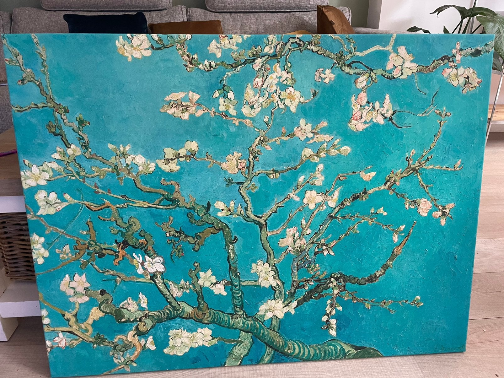 Groot canvas Van Gogh Amandelbloesem, Ophalen