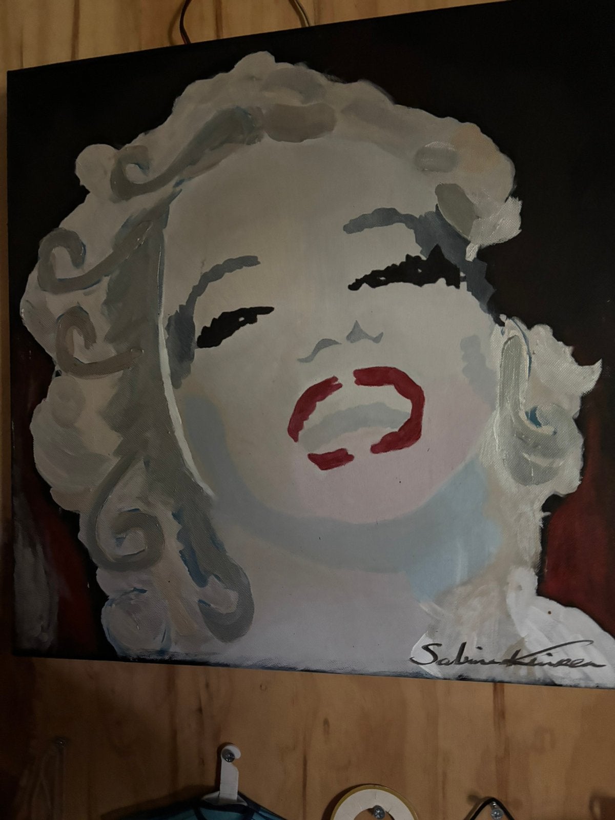 Schilderij Sabine Kleiren 40 x 40, Ophalen of Verzenden