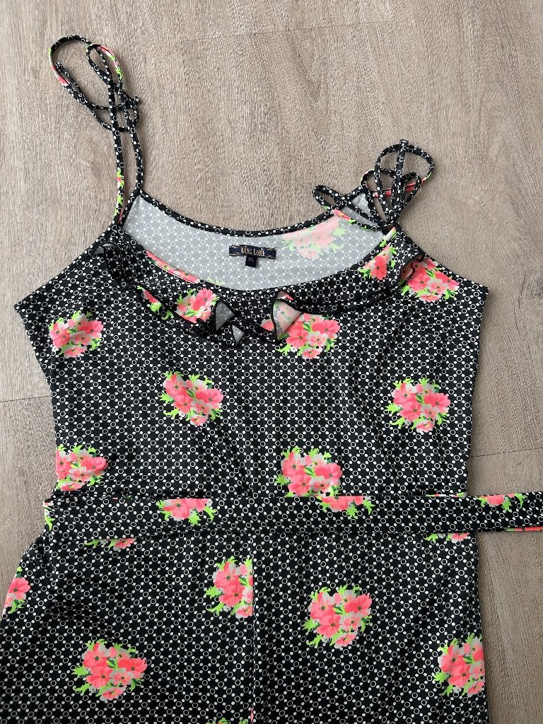 King Louie maat L mooie jumpsuit 1866, Zwart, Maat 42/44 (L), Ophalen of Verzenden, Zo goed als nieuw