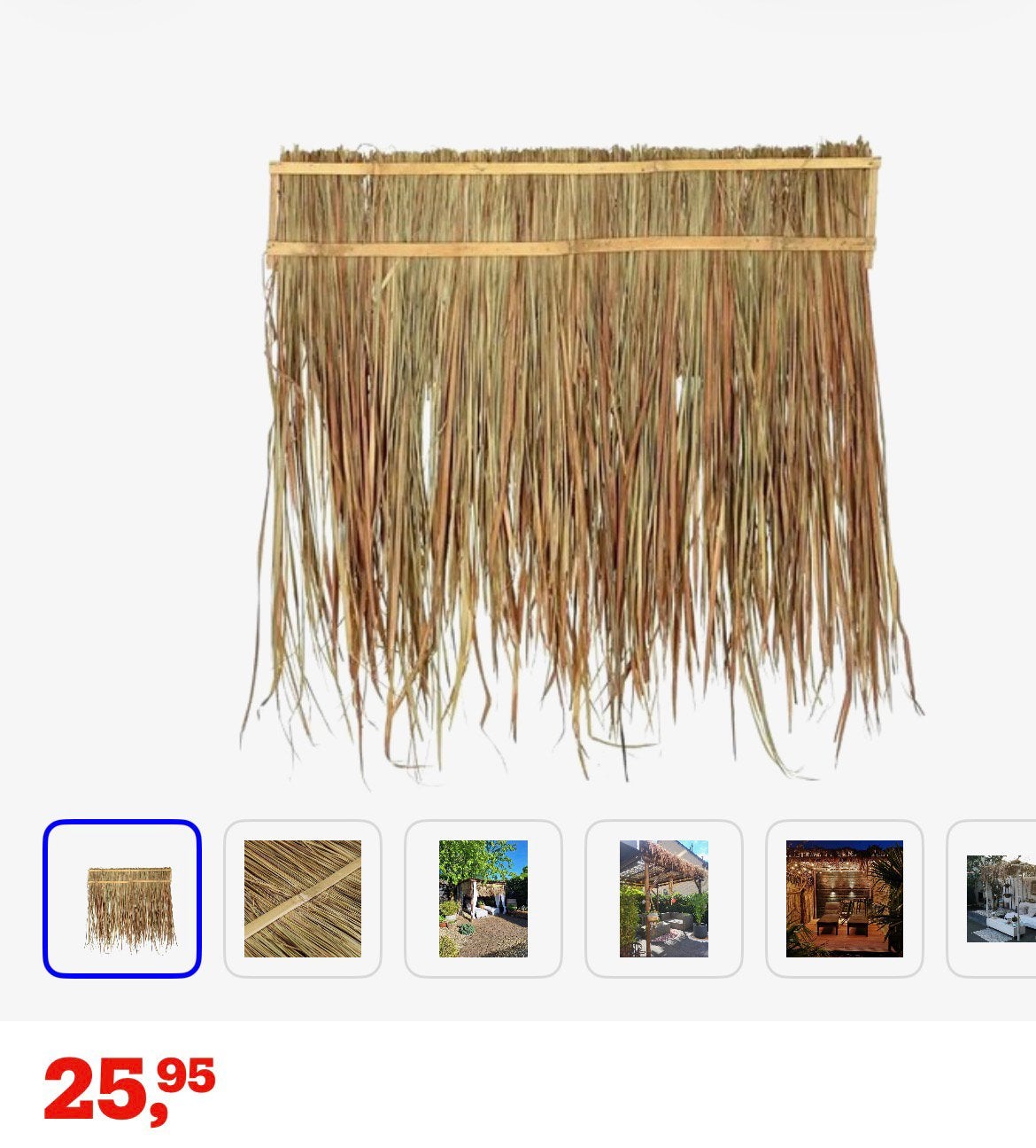 4x rieten dakbedekking matten, Ophalen, Overige materialen, Zwart, 15 m² of meer