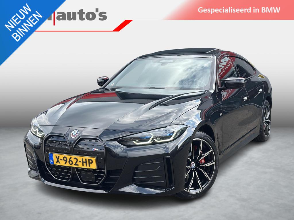 BMW i4 M50 M-Sport 544pk 84 kWh, Auto's, BMW, 110 €/maand, Zwart, Vierwielaandrijving, Te koop