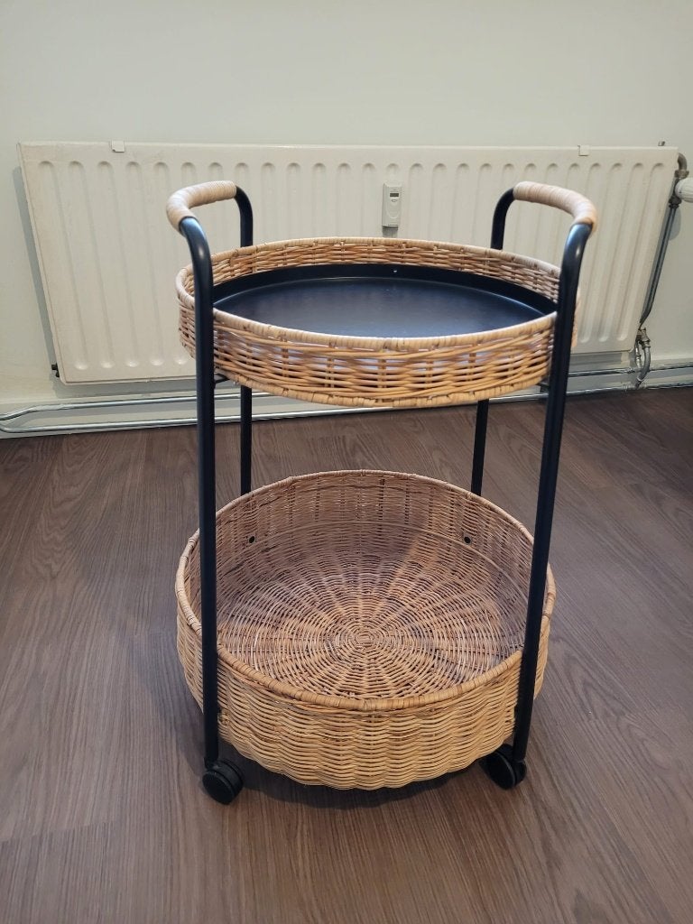 Roltafel met bergruimte (LUBBAN, IKEA), Ophalen, Gebruikt, 50 tot 100 cm, Rond