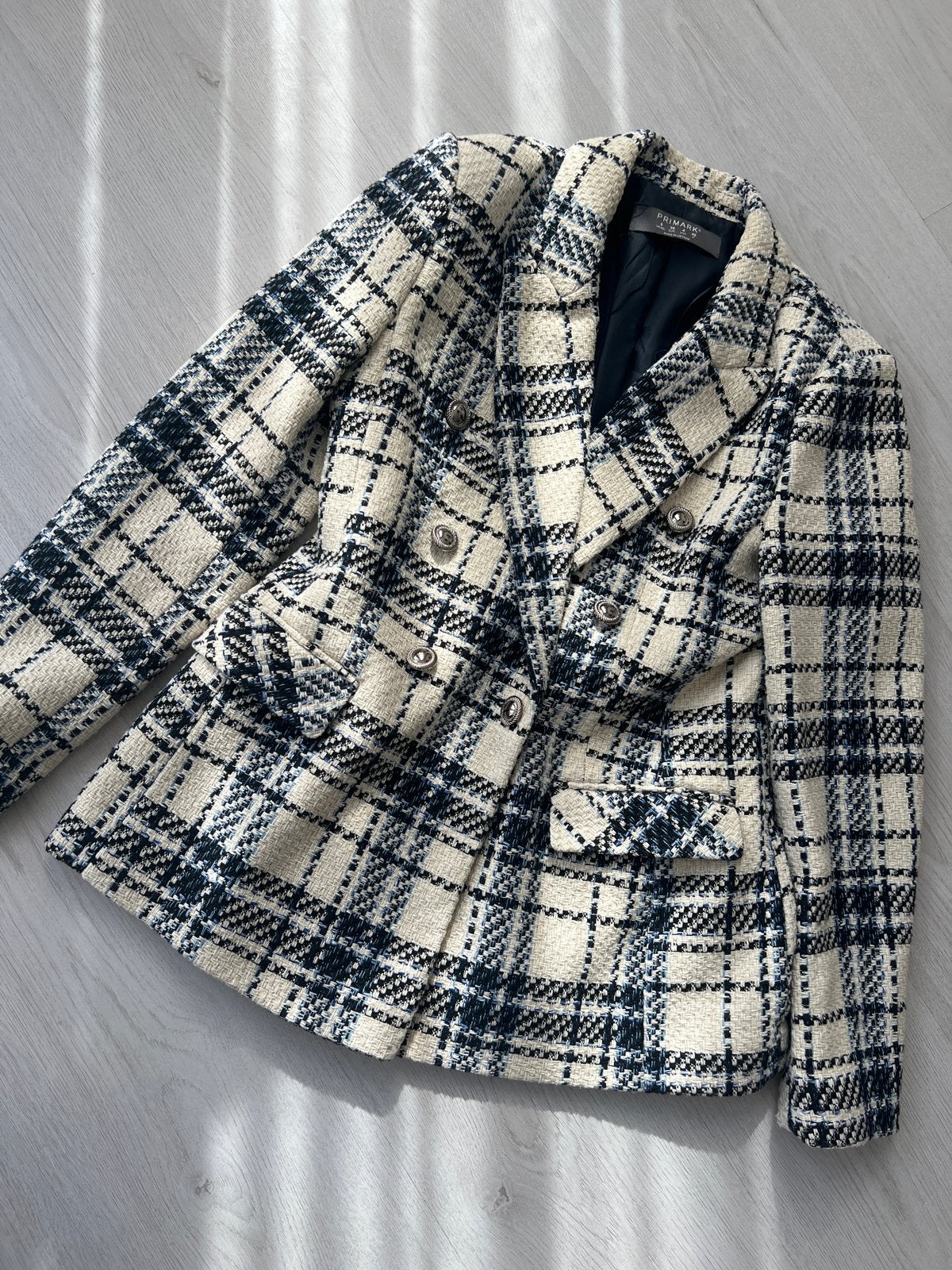 Primark geruite blazer maat 36 (S), Beige, Nieuw, Ophalen of Verzenden, Jasje