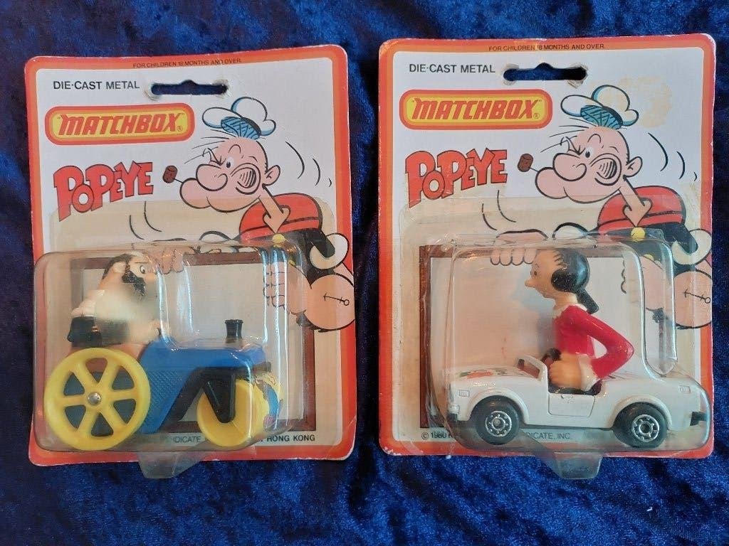 MATCHBOX UIT POPEPY OLIVE EN BLUTO UIT 1980 NOG OP KAART, Ophalen of Verzenden, Nieuw, Auto
