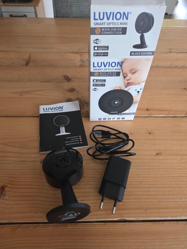 Luvion Smart Optics Mini Babyfoon - Zwart, Zo goed als nieuw, Kinderen en Baby's, Babyfoons, Ophalen of Verzenden, Zo goed als nieuw