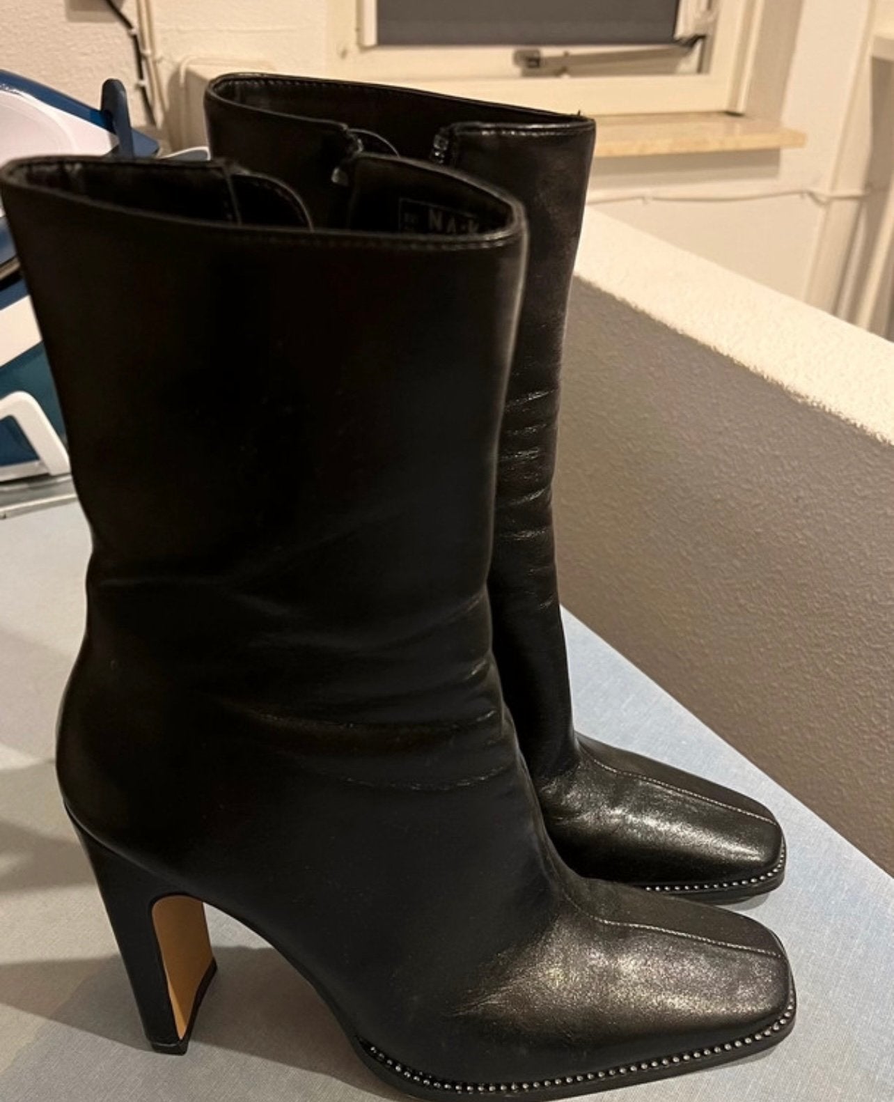 Zwarte enkellaars met strass, Ophalen of Verzenden, Zo goed als nieuw, Zwart