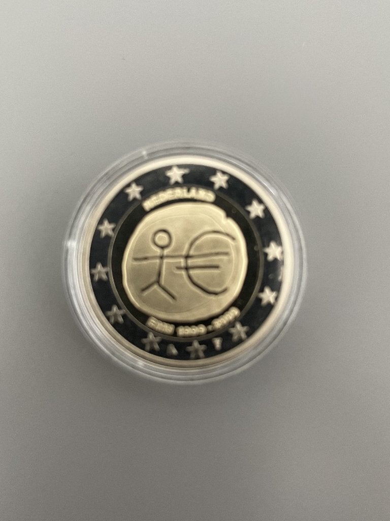 2 euro 10 jaar EMU Proof, Ophalen of Verzenden, Overige landen, 2 euro, Losse munt