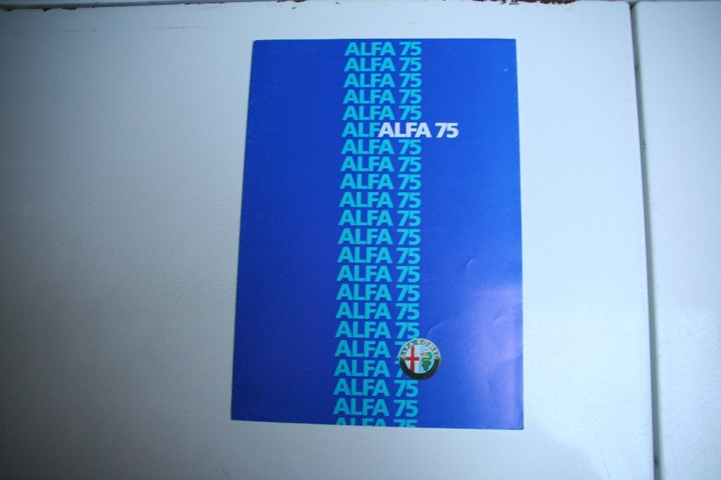 Folder Alfa Romeo Alfa 75 (1986) (49), Ophalen of Verzenden, Nieuw, Alfa Romeo