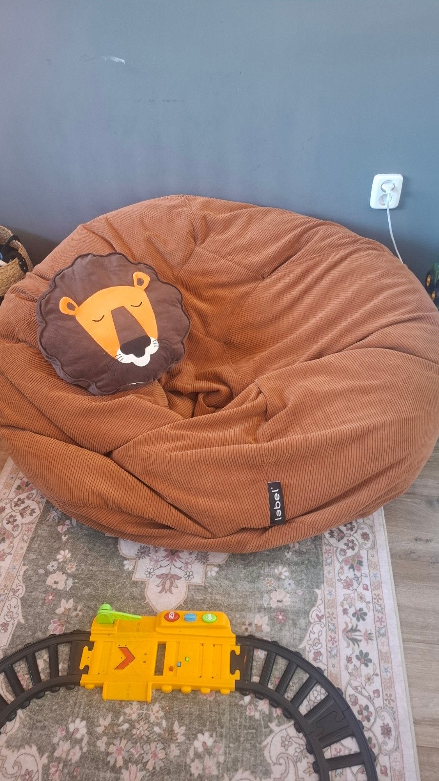 Comfortabele zitzak van Label51 - Bruin ribstof, Huis en Inrichting, Ophalen, Zo goed als nieuw, Bruin, Zitzak