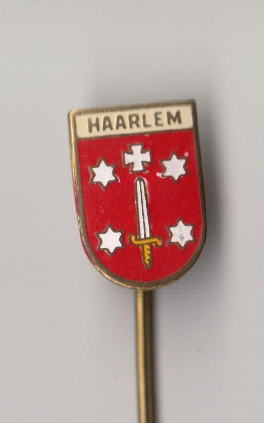 Haarlem Stadswapen A speldje, Verzamelen, Speldjes, Pins en Buttons, Gebruikt, Niet vindbaar, Niet vindbaar, Speldje of Pin