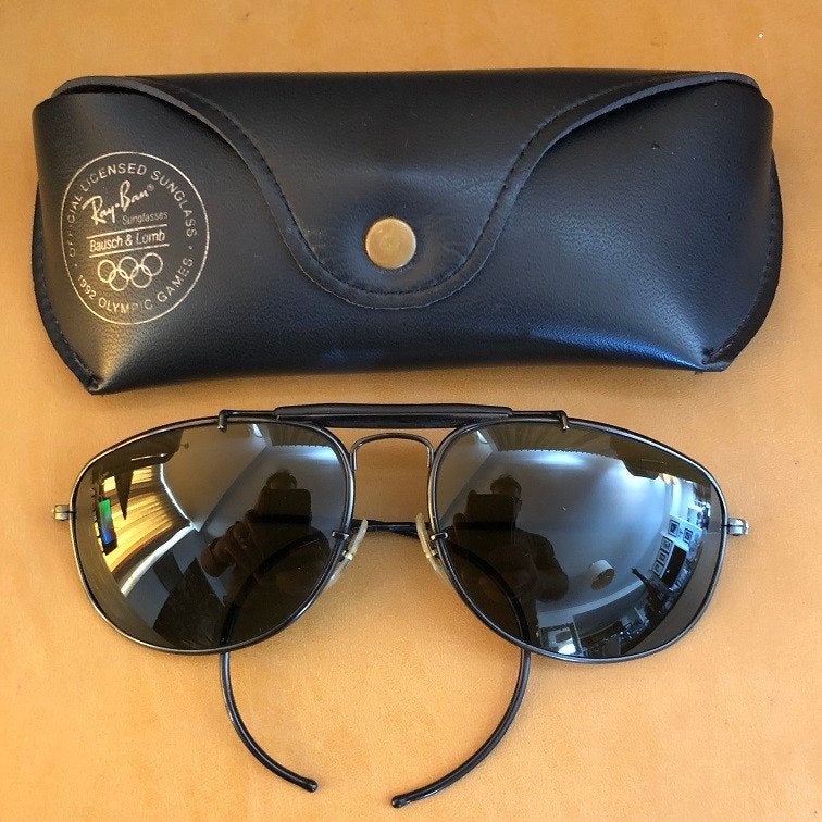 Vintage B&L Ray-ban zonnebril Sport Olympic Games 92, Gebruikt, Zonnebril, Zwart, Ophalen of Verzenden