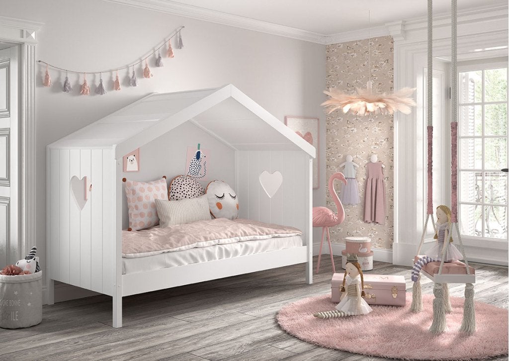 Amori huisbed (open) - 90x200 - Wit, Kinderen en Baby's, Kinderkamer | Bedden, Niet ingevuld, Niet ingevuld, Niet ingevuld