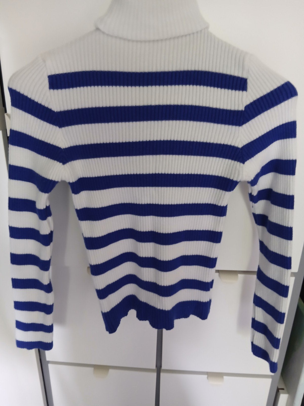 Gestreepte coltrui wit/blauw van Azzurro, Azzurro, Wit, Ophalen of Verzenden, Zo goed als nieuw