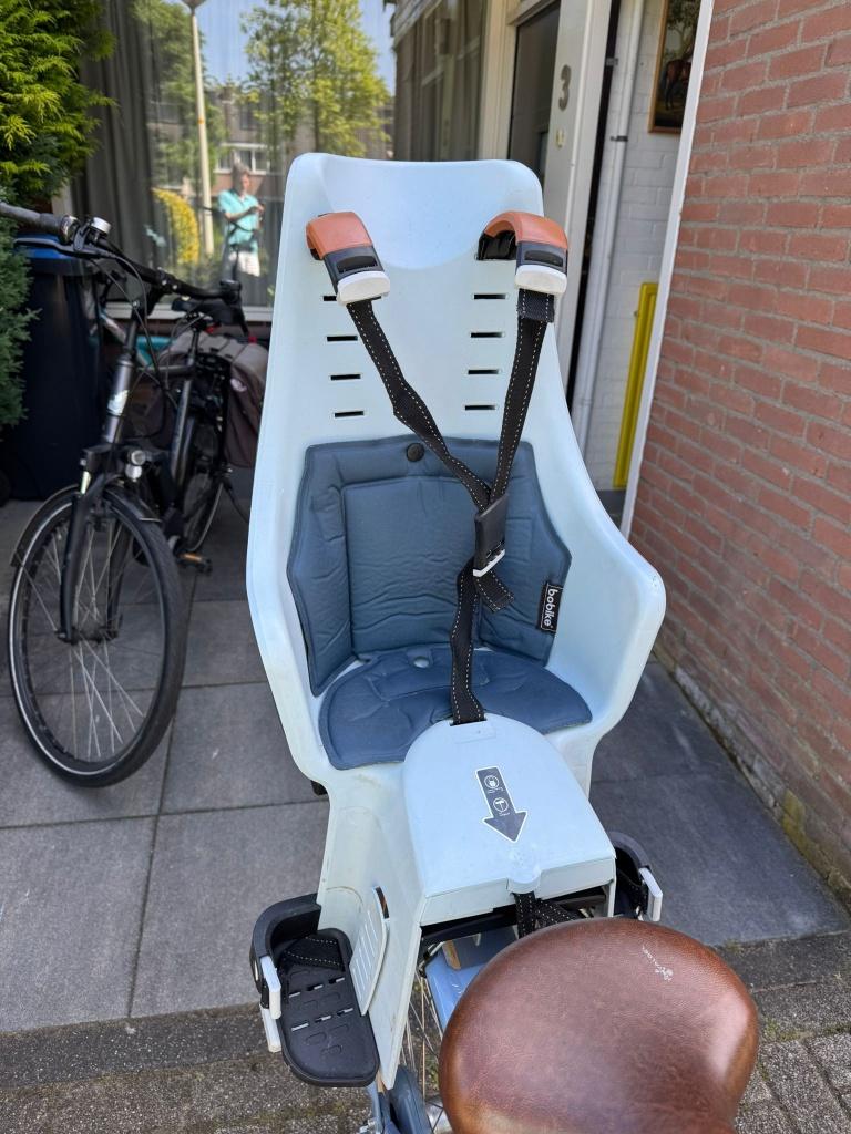 fietsstoel, Ophalen, Achterzitje, Voetsteuntjes, Zo goed als nieuw