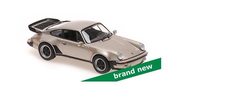 Porsche 911 (930) Turbo 3.3 1977 Goud Met. Maxichamps 1:43, Overige merken, Auto, Nieuw, Ophalen of Verzenden