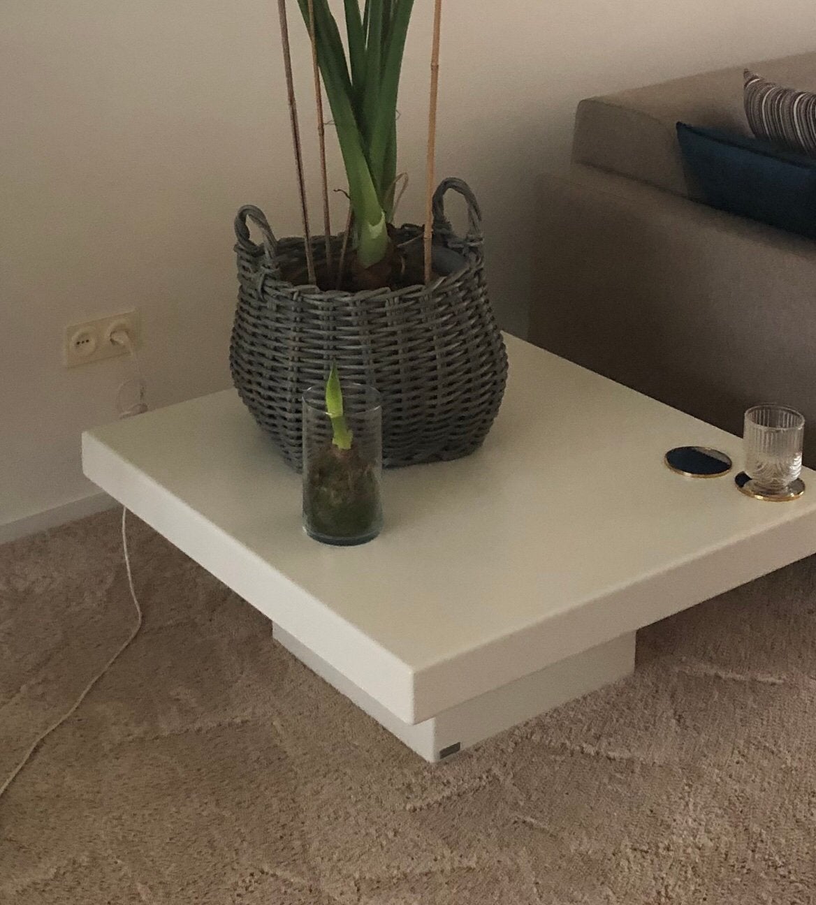 Hulsta salontafel, Huis en Inrichting, Ophalen, Zo goed als nieuw, Vierkant, 50 tot 100 cm