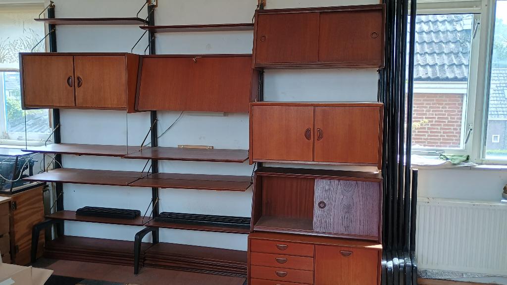 Louis van Teeffelen vintage wandmeubel, Ophalen, Gebruikt, 200 cm of meer, 300 cm of meer