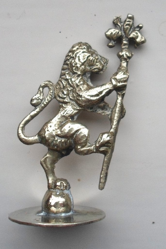 Pijpenstopper Leeuw met staf Fleur de Lis. Heraldisch., Ophalen of Verzenden, Gebruikt, Overige typen