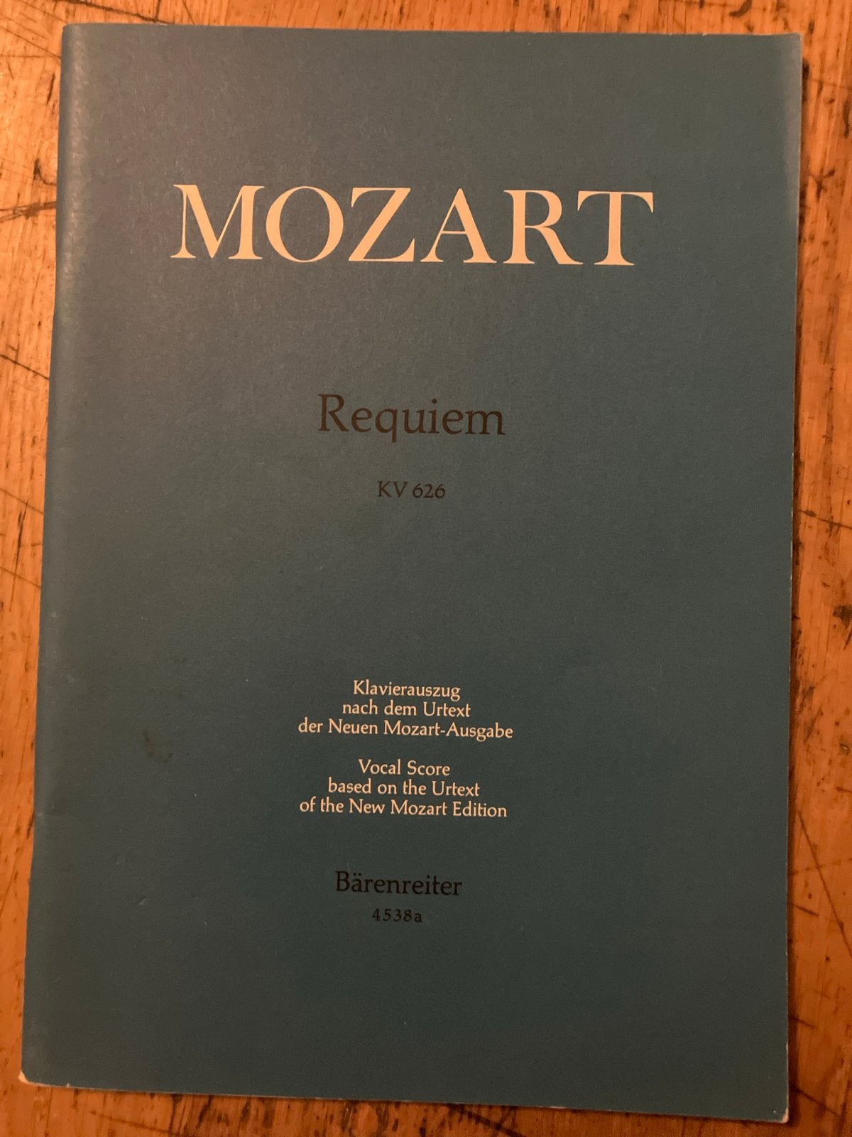 Mozart Requiem KV 626 - Vocal Score Bärenreiter, Klassiek, Ophalen of Verzenden, Zo goed als nieuw, Koor