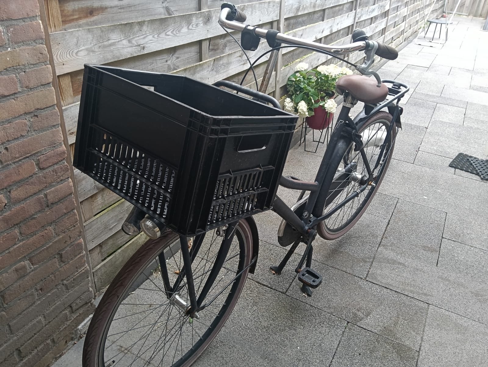 Padrino Monza Damesfiets met krat - Gebruikt, Fietsen en Brommers, Gebruikt, Velgrem, Versnellingen, 50 tot 53 cm